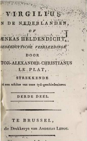 Virgilius van de Nederlanden, 3 : (Boek 7 - 9)