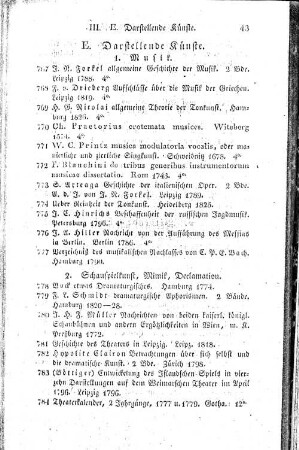 E. Darstellende Künste.
