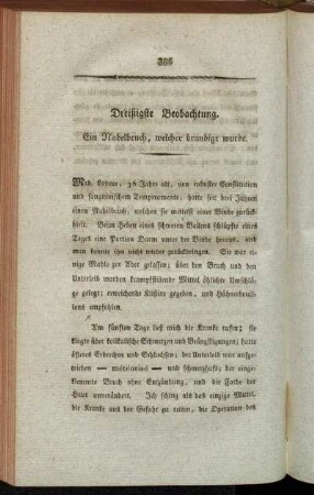 Dreißigste Beobachtung. Ein Nabelbruch, welcher brandigt wurde.