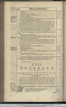 XXII. De Sancta Dei Ecclesia