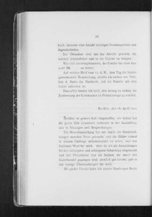 Berlin, den 18. April 1905