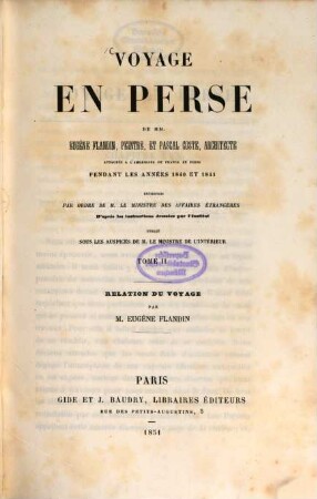 Voyage en Perse, 2