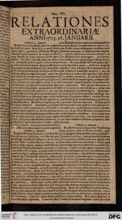 Num. VIII. - Num. XXIX. (26. Januarii - 10. Aprilis)