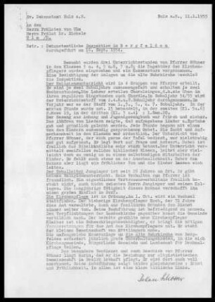 Bergfelden: Inspektionsbericht 1955