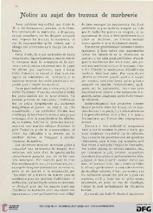 5: Notice au sujet des travaux de marbrerie, [1]