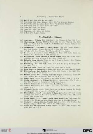 Neufürstliche Häuser (Nr. 817-926)