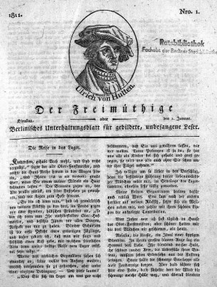Nro. 1, Dienstag, den 1. Januar 1811