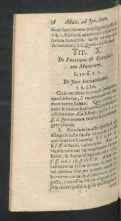Tit. X. De Vacatione & Excusatione Munerum ...