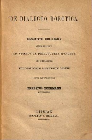 De dialecto Boeotica