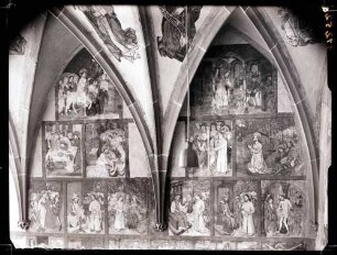 evangelische Friedhofkirche; Wandbilder im Chor, Südseite oben