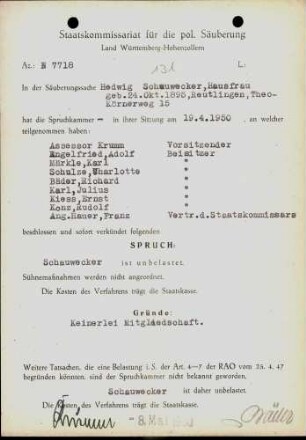 Schauwecker, Hedwig