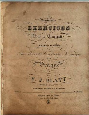 Vingtquatre exercices pour la clarinette, 3. Troisième partie de la méthode