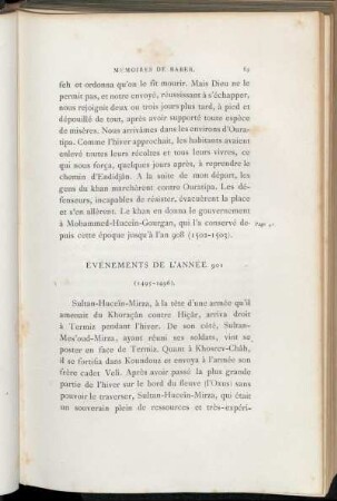 Chapitre III. Événements de l'année 901 (1495-1496)