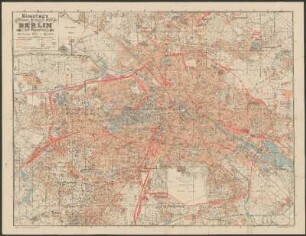 Kiessling's grosser Verkehrs-Plan von Berlin mit Vororten und vollständiger Stadt- und Ringbahn