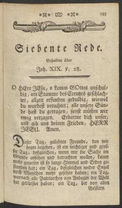 Siebente Rede.