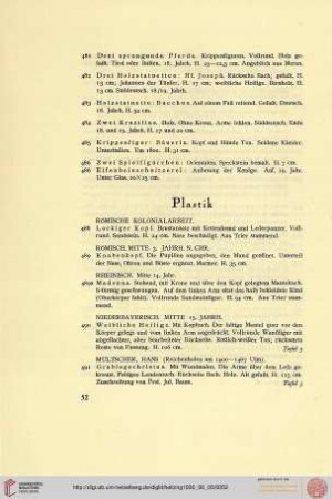 Plastik (Nr. 487-517)