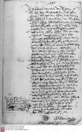 Schuldverschreibung Eberhard Wambolds kaiserlicher Reichshofrat an seinen Bruder Philipp Wambold kurfürstlicher pfälzischer Großhofmeister über 15...
