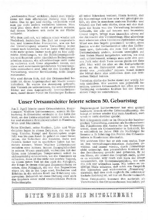 Unser Ortsamtsleiter feiert seinen 50. Geburtstag