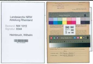 Entnazifizierung Wilhelm Heimbruch , geb. 25.11.1897 (Ingenieur)