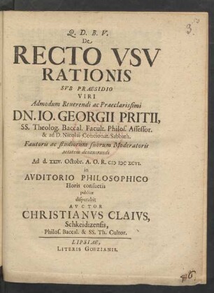 De Recto Usu Rationis