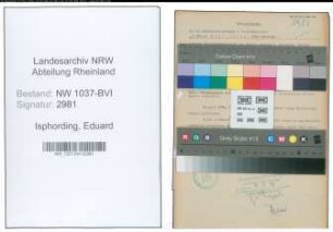 Entnazifizierung Eduard Isphording , geb. 28.12.1905 ()