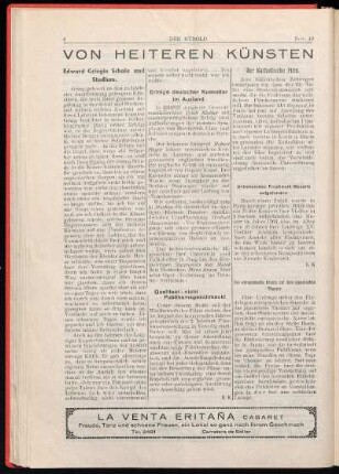 Von heiteren Künsten