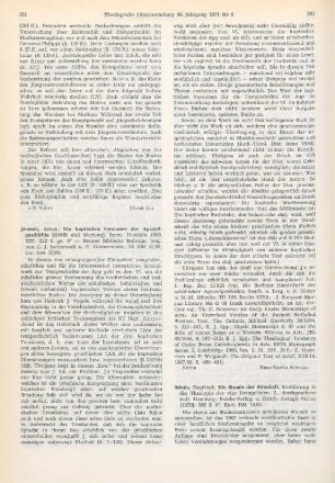 351-352 [Rezension] Joussen, Anton, Die koptischen Versionen der Apostelgeschichte