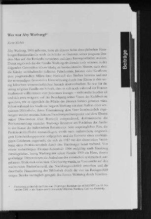 Wer war Aby Warburg?
