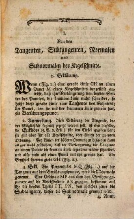 Abhandlung von den Tangenten, Quadraturen und Rectificationen der Kegelschnitte : nebst einigen andern, diese Linien betreffenden Aufgaben
