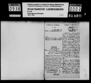 Schuldenwesen der Teilgemeinde Hinteruhlberg, Gemeindebezirk Gründelhardt