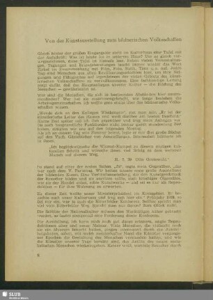 Von der Kunstausstellung zum bildnerischen Volksschaffen