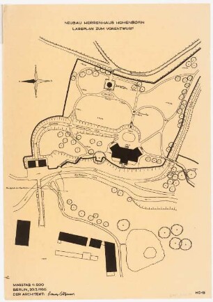 Herrenhaus Hohenborn bei Kassel Umbau: Lageplan 1:500