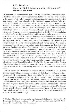 P.D. Sestakov über die Gelehrtenschule des Johanneums