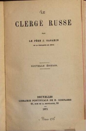 Le Clergé russe