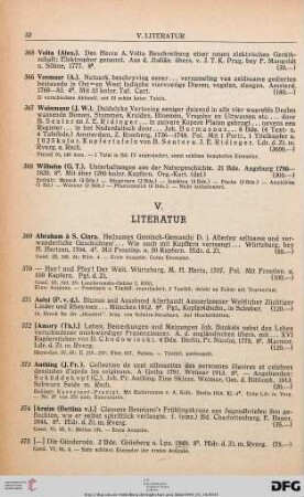 V. Literatur (Nr. 395-645)