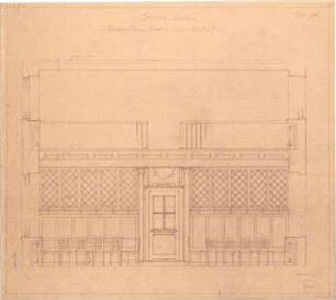 Fischer, Theodor; München - Westend, Bergmannstr.; Ledigenheim - Lesesaal u. Schreibzimmer (Schnitt)