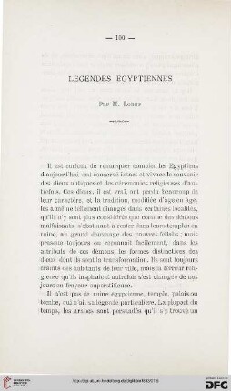 2.Ser. 4.1883: Légendes égyptiennes