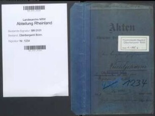 Füchtjohann; Heinrich, Bergassessor; Prüfungs- u. Personalakten Band 1