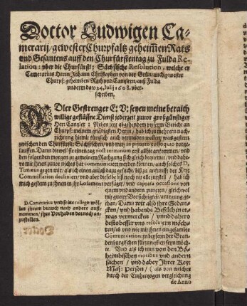 4v-10r, Doctor Ludwigen Camerarij...