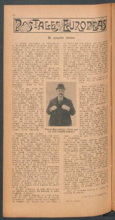 El senador obrero : Postales europeas