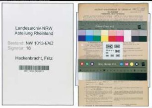Entnazifizierung Fritz Hackenbracht , geb. 19.10.1892 (Beamter)