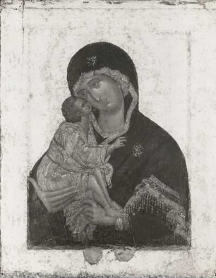 Gottesmutter vom Don : Gottesmutter vom Don. Ikonenmalerei; 86 x 67,5 cm (1386/1400; G. Feofan). Vorderseite. Moskau: Tretjakow-Galerie