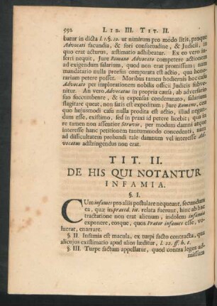 Tit. II. De His Qui Notantur Infamia