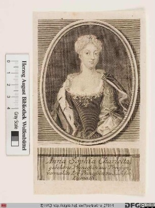 Bildnis Anna Sophia Charlotte, Herzogin zu Sachsen-Eisenach, geb. Markgräfin von Brandenburg-Schwedt