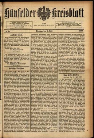 Ausgabe vom Dienstag, den 06. Juli 1897.