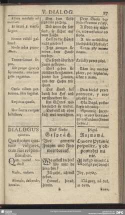 Dialogus quintus. Quaestiones quatuor vulgares, cum suis responsionibus