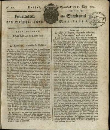 No. 21, Sonnabend den 13. Maerz 1813