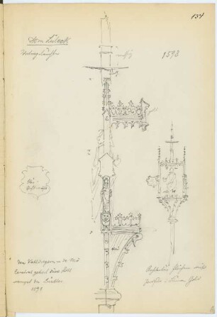 Dom, Lübeck: Details (aus: Skizzen- und Fotoalbum 9)