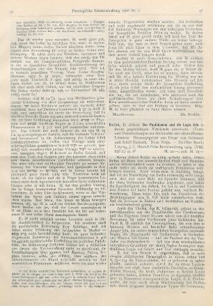 42-45 [Rezension] Resch, Alfred, Der Paulinismus und die Logia Jesu in ihrem gegenseitigen Verhältnis untersucht