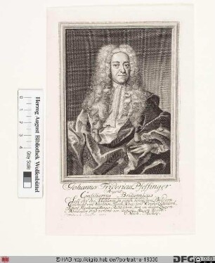 Bildnis Johann Friedrich Pfeffinger